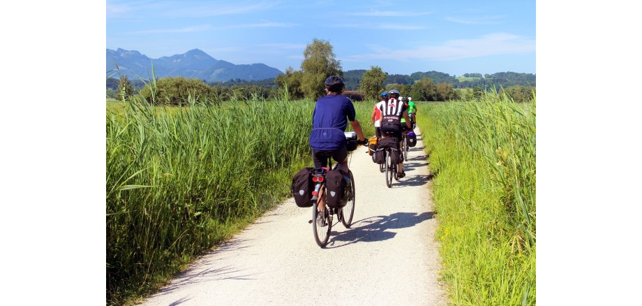 Eine Gruppe von Radfahrern